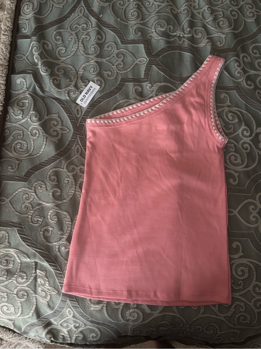 Old Navy Pink One-Shoulder Ribbed Tank - Picture 4 of 6